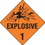 Class 1 Dangerous Goods Warning Triangle Class 1 Dangerous Goods Warning Triangle