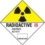Class 7.3 Dangerous Goods Warning Triangle Class 7.3 Dangerous Goods Warning Triangle
